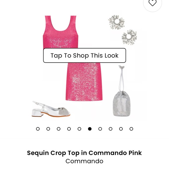 Commando Sequin Crop Top in Commando Pink - Picture 11 of 16